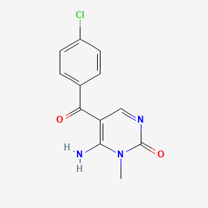 2(1H)-Pyrimidinone, 6-amino-5-(4-chlorobenzoyl)-1-methyl-