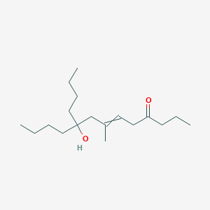 9-Butyl-9-hydroxy-7-methyltridec-6-EN-4-one