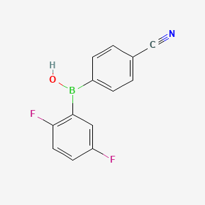 (4-Cyanophenyl)(2,5-difluorophenyl)borinic acid