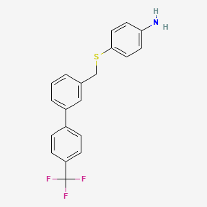 molecular formula C20H16F3NS B12594045 4-({[4'-(Trifluoromethyl)[1,1'-biphenyl]-3-yl]methyl}sulfanyl)aniline CAS No. 648439-08-1