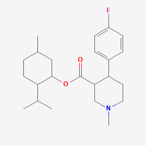 molecular formula C23H34FNO2 B12594054 1-Methyl-4-(4-fluorophenyl)piperidine-3-carboxylic acid menthyl ester 