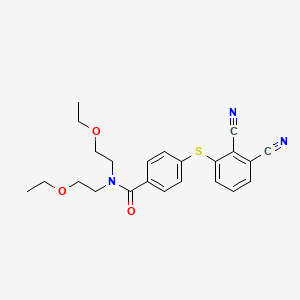 4-[(2,3-Dicyanophenyl)sulfanyl]-N,N-bis(2-ethoxyethyl)benzamide