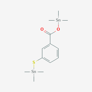 molecular formula C13H22O2SSn2 B12594091 Trimethyl[(3-{[(trimethylstannyl)oxy]carbonyl}phenyl)sulfanyl]stannane CAS No. 879727-45-4