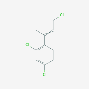 molecular formula C10H9Cl3 B12594095 2,4-Dichloro-1-(4-chlorobut-2-en-2-yl)benzene CAS No. 648425-36-9