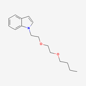 molecular formula C16H23NO2 B12594114 1-[2-(2-Butoxyethoxy)ethyl]-1H-indole CAS No. 644995-54-0