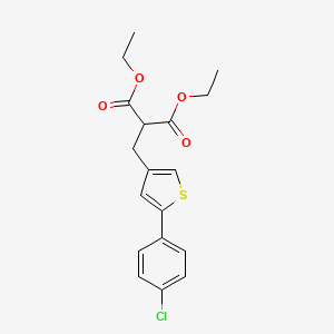 Diethyl {[5-(4-chlorophenyl)thiophen-3-yl]methyl}propanedioate