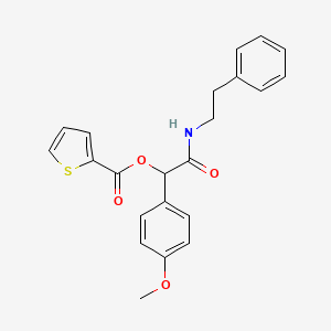 1-(4-Methoxyphenyl)-2-oxo-2-[(2-phenylethyl)amino]ethyl thiophene-2-carboxylate