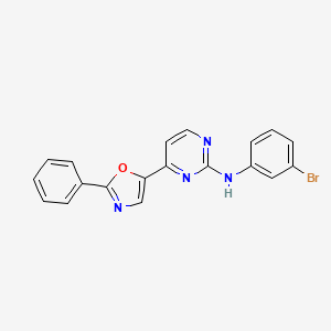 N-(3-Bromophenyl)-4-(2-phenyl-1,3-oxazol-5-yl)pyrimidin-2-amine