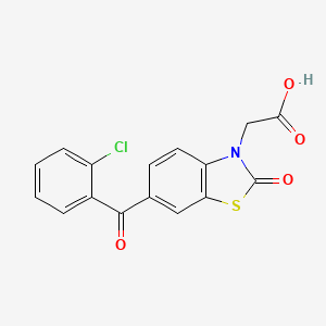 3(2H)-Benzothiazoleacetic acid, 6-(2-chlorobenzoyl)-2-oxo-