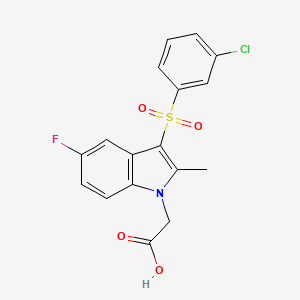 1H-Indole-1-acetic acid, 3-[(3-chlorophenyl)sulfonyl]-5-fluoro-2-methyl-