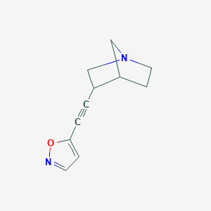 molecular formula C11H12N2O B12594203 1-Azabicyclo[2.2.1]heptane, 3-(5-isoxazolylethynyl)- CAS No. 651314-46-4