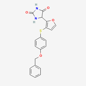 5-(3-{[4-(Benzyloxy)phenyl]sulfanyl}furan-2-yl)imidazolidine-2,4-dione