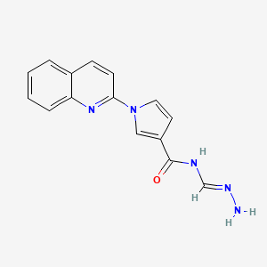 molecular formula C15H13N5O B12594222 N-[(E)-hydrazinylidenemethyl]-1-quinolin-2-ylpyrrole-3-carboxamide 