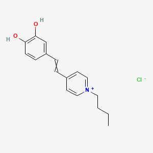 1-Butyl-4-[2-(3,4-dihydroxyphenyl)ethenyl]pyridin-1-ium chloride