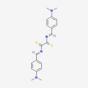 N~1~,N~2~-Bis{(E)-[4-(dimethylamino)phenyl]methylidene}ethanebis(thioamide)