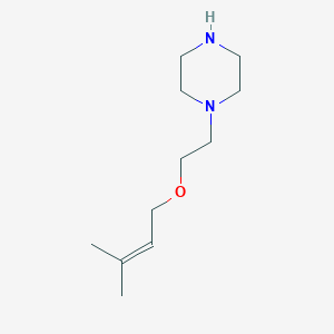 molecular formula C11H22N2O B12594234 1-{2-[(3-Methylbut-2-en-1-yl)oxy]ethyl}piperazine CAS No. 648910-29-6