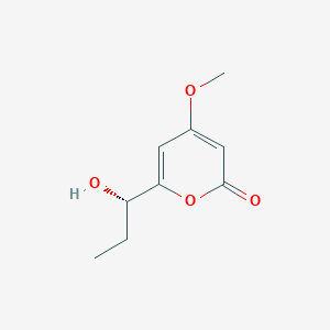 molecular formula C9H12O4 B12594268 6-[(1S)-1-Hydroxypropyl]-4-methoxy-2H-pyran-2-one CAS No. 630117-59-8