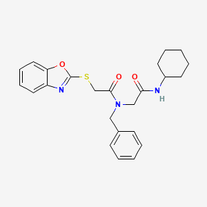 N~2~-[(1,3-Benzoxazol-2-ylsulfanyl)acetyl]-N~2~-benzyl-N-cyclohexylglycinamide