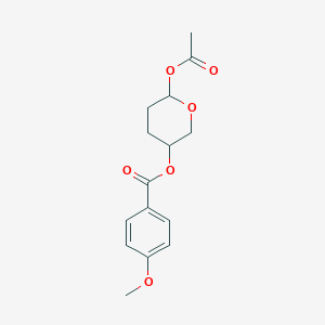 molecular formula C15H18O6 B12594304 6-(Acetyloxy)oxan-3-yl 4-methoxybenzoate CAS No. 645412-86-8