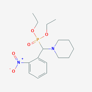 molecular formula C16H25N2O5P B12594322 Phosphonic acid, [(2-nitrophenyl)-1-piperidinylmethyl]-, diethyl ester CAS No. 650633-99-1