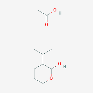 molecular formula C10H20O4 B12594344 Acetic acid;3-propan-2-yloxan-2-ol CAS No. 645413-24-7