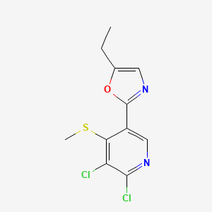 2,3-Dichloro-5-(5-ethyl-1,3-oxazol-2-yl)-4-(methylthio)pyridine