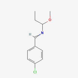 1-(4-Chlorophenyl)-N-(1-methoxypropyl)methanimine