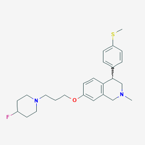 (4S)-7-[3-(4-Fluoropiperidin-1-yl)propoxy]-2-methyl-4-[4-(methylsulfanyl)phenyl]-1,2,3,4-tetrahydroisoquinoline