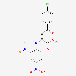 molecular formula C16H10ClN3O7 B12594390 4-(4-Chlorophenyl)-2-(2,4-dinitroanilino)-4-oxobut-2-enoic acid CAS No. 610797-65-4