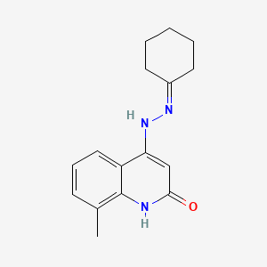 4-(2-Cyclohexylidenehydrazinyl)-8-methylquinolin-2(1H)-one