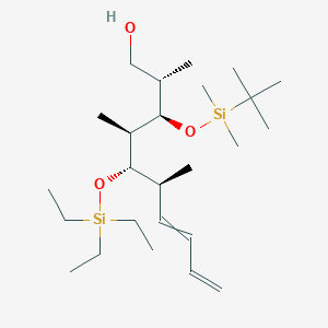 molecular formula C25H52O3Si2 B12594430 (2S,3R,4R,5S,6S)-3-{[tert-Butyl(dimethyl)silyl]oxy}-2,4,6-trimethyl-5-[(triethylsilyl)oxy]deca-7,9-dien-1-ol CAS No. 649755-88-4