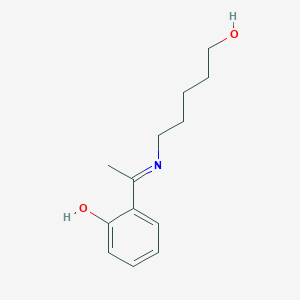 molecular formula C13H19NO2 B12594461 6-{1-[(5-Hydroxypentyl)amino]ethylidene}cyclohexa-2,4-dien-1-one CAS No. 651304-77-7