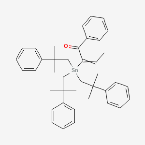 1-Phenyl-2-[tris(2-methyl-2-phenylpropyl)stannyl]but-2-en-1-one