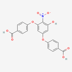 molecular formula C20H13NO9 B12594484 4,4'-[(5-Hydroxy-4-nitro-1,3-phenylene)bis(oxy)]dibenzoic acid CAS No. 648891-35-4