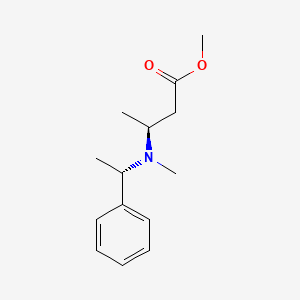 molecular formula C14H21NO2 B12594487 Butanoic acid, 3-[methyl[(1S)-1-phenylethyl]amino]-, methyl ester, (3S)- CAS No. 644984-56-5