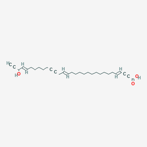 molecular formula C31H44O3 B1259451 (4E,17E,27E)-29-hydroxyhentriaconta-4,17,27-trien-2,20,30-triynoic acid 