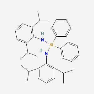 molecular formula C36H46N2Si B12594519 Silanediamine, N,N'-bis[2,6-bis(1-methylethyl)phenyl]-1,1-diphenyl- CAS No. 587023-11-8