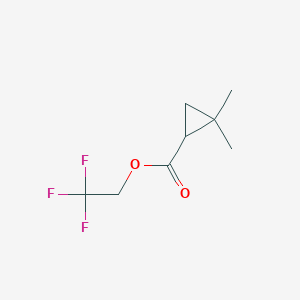 molecular formula C8H11F3O2 B12594539 Cyclopropanecarboxylic acid, 2,2-dimethyl-, 2,2,2-trifluoroethyl ester CAS No. 645413-67-8