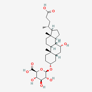 molecular formula C30H48O10 B1259454 (3alpha,5beta,7alpha)-23-Carboxy-7-hydroxy-24-norcholan-3-yl-beta-D-Glucopyranosiduronic acid 