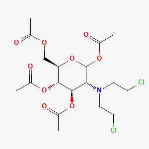 molecular formula C18H27Cl2NO9 B1259455 [(2R,3S,4R,5R)-3,4,6-triacetyloxy-5-[bis(2-chloroethyl)amino]oxan-2-yl]methyl acetate 