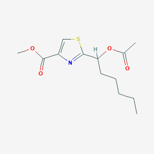 Methyl 2-[1-(acetyloxy)hexyl]-1,3-thiazole-4-carboxylate