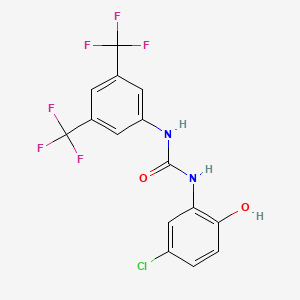 Urea, N-[3,5-bis(trifluoromethyl)phenyl]-N'-(5-chloro-2-hydroxyphenyl)-