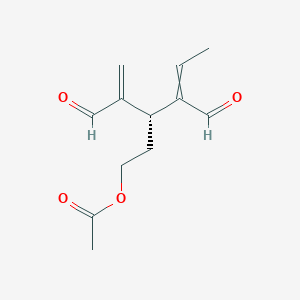 molecular formula C12H16O4 B12594598 (3R)-4-Formyl-3-(3-oxoprop-1-en-2-yl)hex-4-en-1-yl acetate CAS No. 648903-61-1