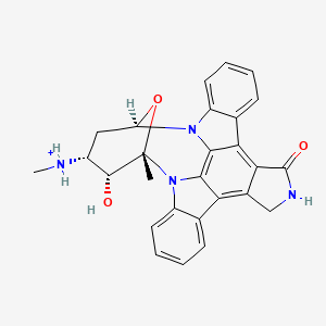 molecular formula C27H25N4O3+ B1259460 3'-脱甲基 staurosporinium(1+) 