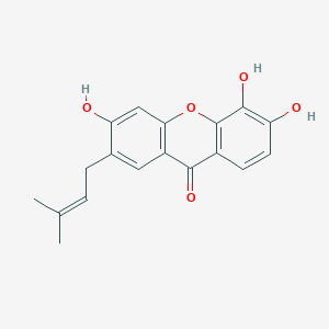 molecular formula C18H16O5 B12594623 3,5,6-Trihydroxy-2-(3-methylbut-2-EN-1-YL)-9H-xanthen-9-one CAS No. 881693-20-5