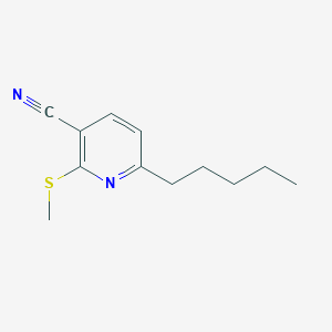 3-Pyridinecarbonitrile, 2-(methylthio)-6-pentyl-