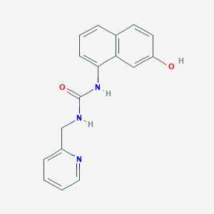 molecular formula C17H15N3O2 B12594655 Urea, N-(7-hydroxy-1-naphthalenyl)-N'-(2-pyridinylmethyl)- CAS No. 648420-41-1