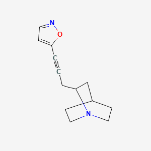 molecular formula C13H16N2O B12594694 2-[3-(1,2-Oxazol-5-yl)prop-2-yn-1-yl]-1-azabicyclo[2.2.2]octane CAS No. 651314-82-8