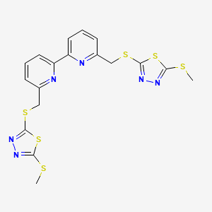 6,6'-Bis({[5-(methylsulfanyl)-1,3,4-thiadiazol-2-yl]sulfanyl}methyl)-2,2'-bipyridine