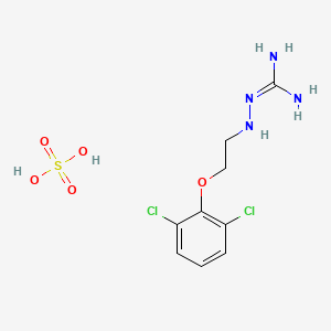 molecular formula C18H26Cl4N8O6S B1259470 Bis[3-[2-(2,6-dichlorophenoxy)ethyl]carbazamidine] sulphate CAS No. 551-48-4